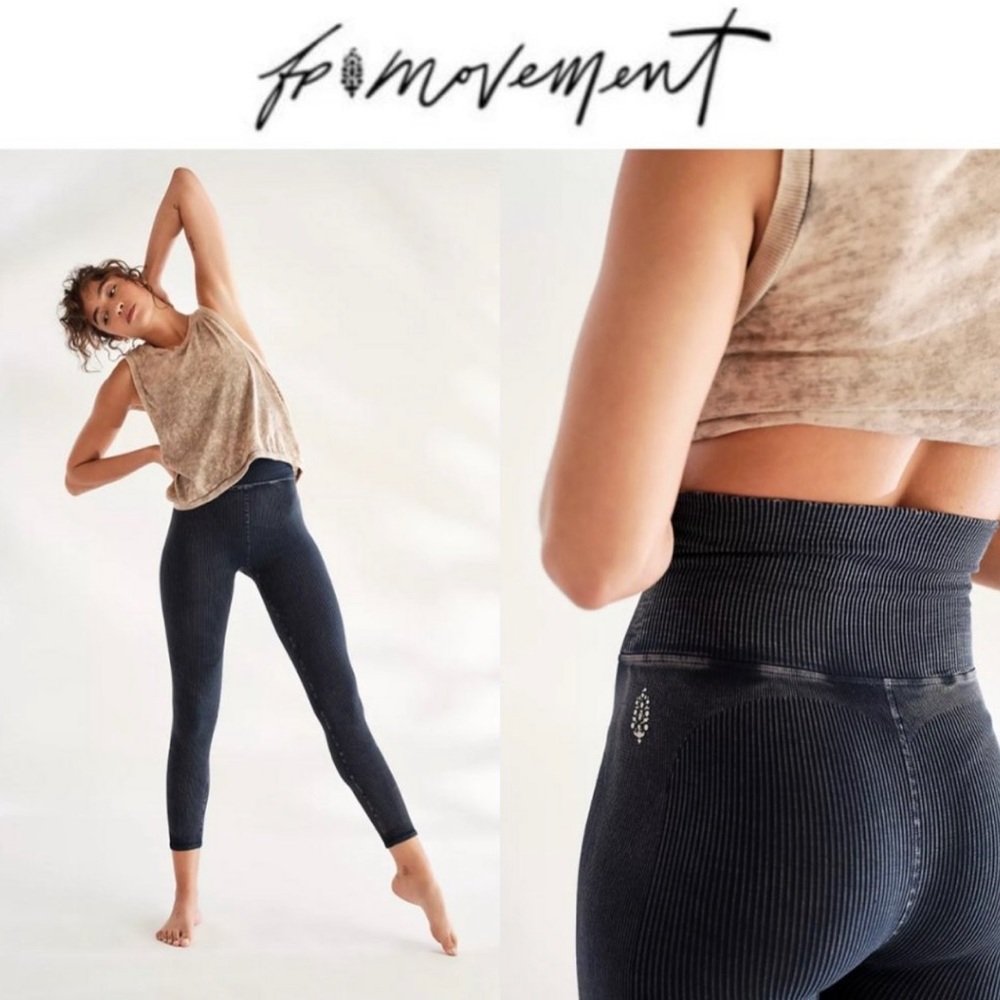 Never worn free people happiness runs ribbed legging